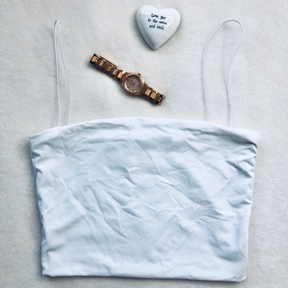 Meshki White Crop Top